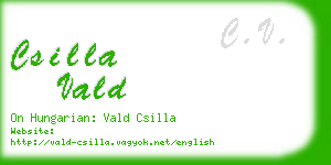 csilla vald business card